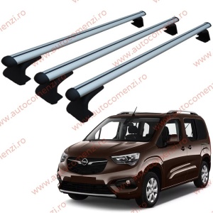 Set 3 bare portbagaj OPEL Combo E 2018-prezent - ALUMINIU - fixare pe caroseri