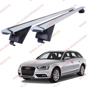 Set bare portbagaj AUDI A4 B8 (8K) 2008-2016 Combi - Wingbar - Aluminiu / cu cheie antifurt