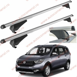 Set bare portbagaj DACIA Lodgy 2012-2022 - Aluminiu / cu cheie antifurt