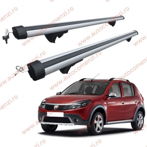 Set bare portbagaj DACIA Sandero Stepway I 2008-2012 - Aluminiu / cu cheie antifurt - 120 cm