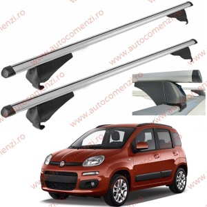Set bare portbagaj FIAT Panda III 2011-prezent - Aluminiu / cu cheie antifurt