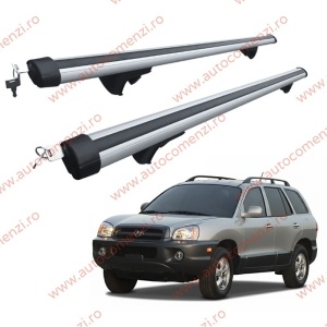 Set bare portbagaj HYUNDAI Santa Fe I 2000-2006 - ALUMINIU / cu cheie antifurt - 120 cm