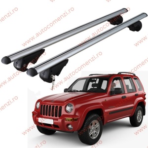 Set bare portbagaj JEEP Cherokee (KJ) 2002-2007 - cu cheie antifurt / Aluminiu - 120 cm