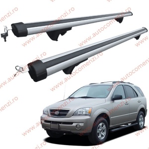 Set bare portbagaj KIA Sorento I 2002-2010 - Aluminiu / cu cheie antifurt - 120 cm