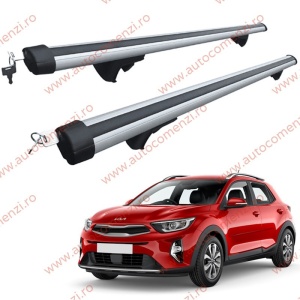 Set bare portbagaj KIA Stonic 2017-prezent - Aluminiu / cu cheie antifurt - 120 cm