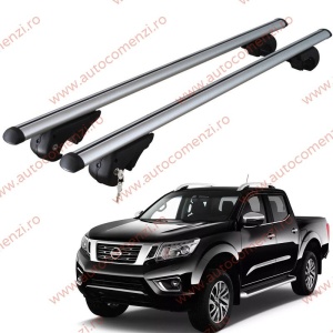 Set bare portbagaj NISSAN Navara III 2014-2023 - ALUMINIU / cu cheie antifurt - 135 cm - PREMIUM
