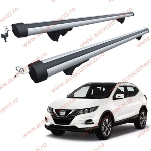 Set bare portbagaj NISSAN Qashqai II (J11) 2013-2021 - Aluminiu / cu cheie antifurt - 120 cm