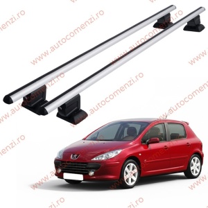 Set bare portbagaj PEUGEOT 307 2001-2008 Hatchback - cu cheie antifurt / Aluminiu
