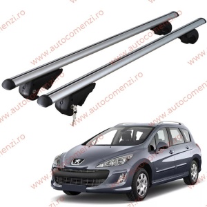 Set bare portbagaj PEUGEOT 308 I 2007-2013 Combi - cu cheie antifurt / Aluminiu - 120 cm