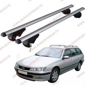 Set bare portbagaj PEUGEOT 406 1995-2007 Combi - cu cheie antifurt / Aluminiu - 120 cm