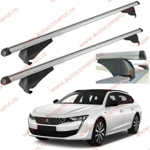 Set bare portbagaj PEUGEOT 508 II 2018-prezent Combi (fara panoramic) - Aluminiu / cu cheie antifurt