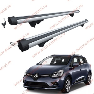 Set bare portbagaj RENAULT Clio IV 2012-2020 Combi - Aluminiu / cu cheie antifurt - 120 cm
