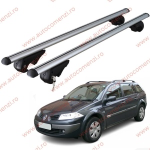 Set bare portbagaj RENAULT Megane II 2002-2008 Combi - cu cheie antifurt / Aluminiu - 120 cm