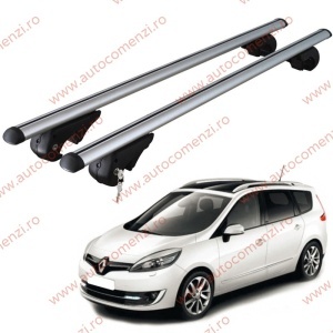 Set bare portbagaj RENAULT Scenic III 2009-2015 - cu cheie antifurt / Aluminiu - 120 cm