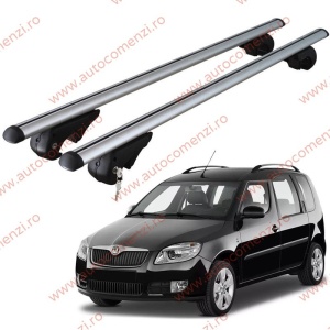 Set bare portbagaj SKODA Roomster 2006-2015 - cu cheie antifurt / Aluminiu - 120 cm