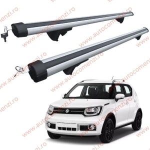 Set bare portbagaj SUZUKI Ignis II 2016-prezent - Aluminiu / cu cheie antifurt - 120 cm