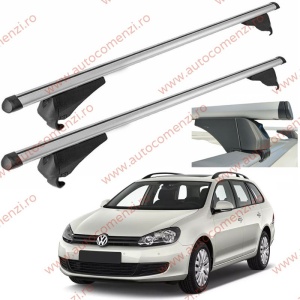 Set bare portbagaj VW Golf VI 2008-2012 Combi - Aluminiu / cu cheie antifurt