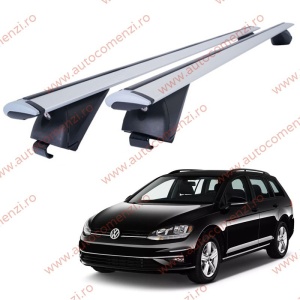 Set bare portbagaj VW Golf VII 2012-2020 Combi - Wingbar - Aluminiu / cu cheie antifurt