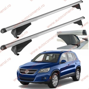 Set bare portbagaj VW Tiguan I 2007-2016 - Aluminiu / cu cheie antifurt