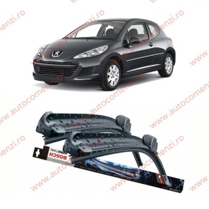 Set stergatoare parbriz PEUGEOT 207 2006-2014 (sofer + pasager) BOSCH