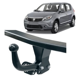 DACIA Sandero I 2008-2012 - Kit carlig de remorcare ( Carlig + sistem cablaj dedicat) Pachet Complet