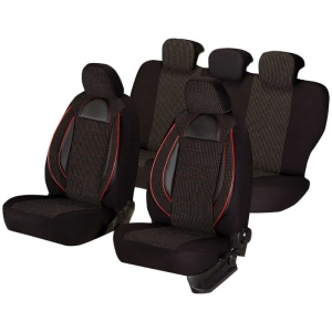 Huse scaune auto compatibile VW Passat B6 2005-2010 / Racing Negru (44487)