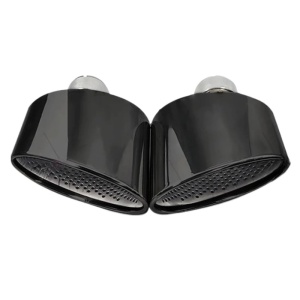 Ornament toba inox AUDI model tip RS / Negru