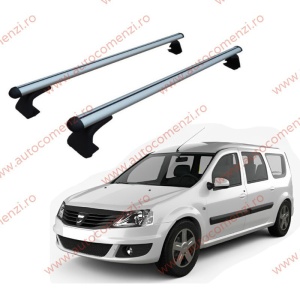 Set 2 bare portbagaj DACIA Logan MCV I 2006-2012 - ALUMINIU - fixare pe caroserie