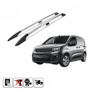 Set 2 bare portbagaj longitudinale PEUGEOT Partner III 2018-prezent - varianta lunga - ALUMINIU