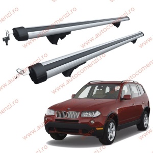 Set bare portbagaj BMW X3 E83 2003-2010 - Aluminiu / cu cheie antifurt - 120 cm