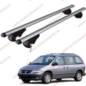 Set bare portbagaj CHRYSLER Voyager 1996-2000 - ALUMINIU / cu cheie antifurt - 135 cm - PREMIUM