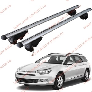 Set bare portbagaj CITROEN C5 II (RD/TD) 2007-2019 Combi - cu cheie antifurt / Aluminiu - 120 cm
