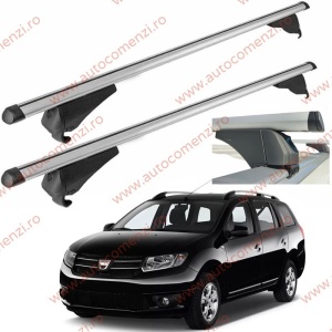 Set bare portbagaj DACIA Logan MCV II 2013-2020 - Aluminiu / cu cheie antifurt