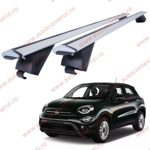 Set bare portbagaj FIAT 500X 2014-prezent Crossover (5 usi) - Wingbar - Aluminiu / cu cheie antifurt