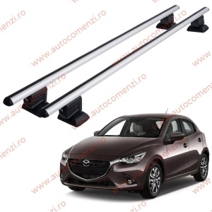 Set bare portbagaj MAZDA 2 III 2014-prezent - cu cheie antifurt / Aluminiu