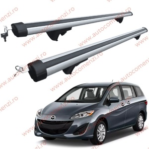 Set bare portbagaj MAZDA 5 II 2010-2018 - Aluminiu / cu cheie antifurt - 120 cm