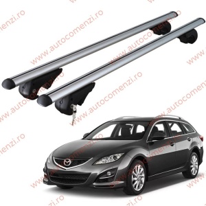 Set bare portbagaj MAZDA 6 II 2007-2012 Combi - cu cheie antifurt / Aluminiu - 120 cm