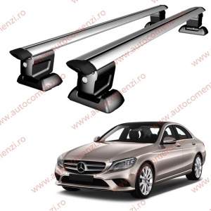 Set bare portbagaj MERCEDES Clasa C W205 2015-2023 Sedan - Wingbar - cu cheie antifurt / Aluminiu