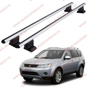 Set bare portbagaj MITSUBISHI Outlander II 2006-2012 - cu cheie antifurt / Aluminiu