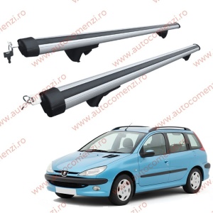 Set bare portbagaj PEUGEOT 206 1998-2013 Combi - Aluminiu / cu cheie antifurt - 120 cm