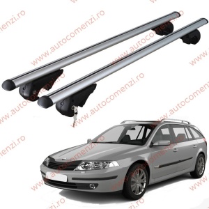 Set bare portbagaj RENAULT Laguna II 2001-2008 Combi - cu cheie antifurt / Aluminiu - 120 cm