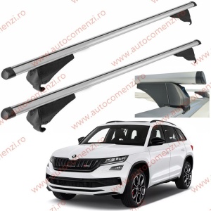 Set bare portbagaj SKODA Kodiaq II 2024-prezent - Aluminiu / cu cheie antifurt
