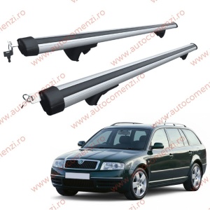 Set bare portbagaj SKODA Superb I 2001-2008 Combi - Aluminiu / cu cheie antifurt - 120 cm