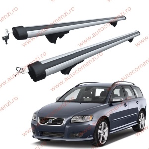 Set bare portbagaj VOLVO V50 2004-2012 - Aluminiu / cu cheie antifurt - 120 cm