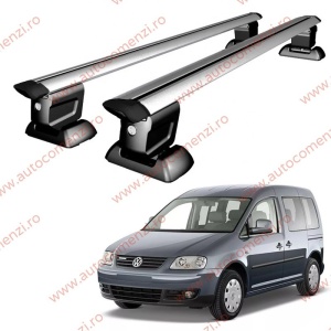 Set bare portbagaj VW Caddy III 2003-2020 - Wingbar - cu cheie antifurt / Aluminiu