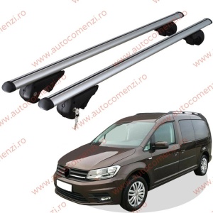 Set bare portbagaj VW Caddy Maxi 2007-2021 - cu cheie antifurt / Aluminiu - 120 cm