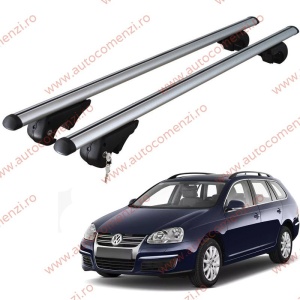 Set bare portbagaj VW Golf V 2003-2009 Combi - cu cheie antifurt / Aluminiu - 120 cm