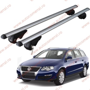 Set bare portbagaj VW Passat B6 2005-2010 Combi - cu cheie antifurt / Aluminiu - 120 cm