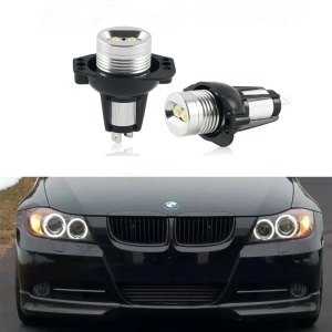 Set LED Marker Angel Eyes BMW Seria 3 E90/E91 2004-2008 Prefacelift , 6W, Alb (Canbus) - pentru faruri Xenon