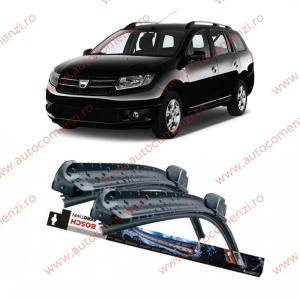 Set stergatoare parbriz DACIA Logan MCV II 2013-2016 Pre-Facelift (sofer + pasager) BOSCH